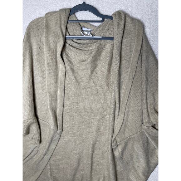 By Harve Benard Women's Grandma Coastal Cottage Soft Knit Open Cardigan Tan OS - Picture 5 of 7